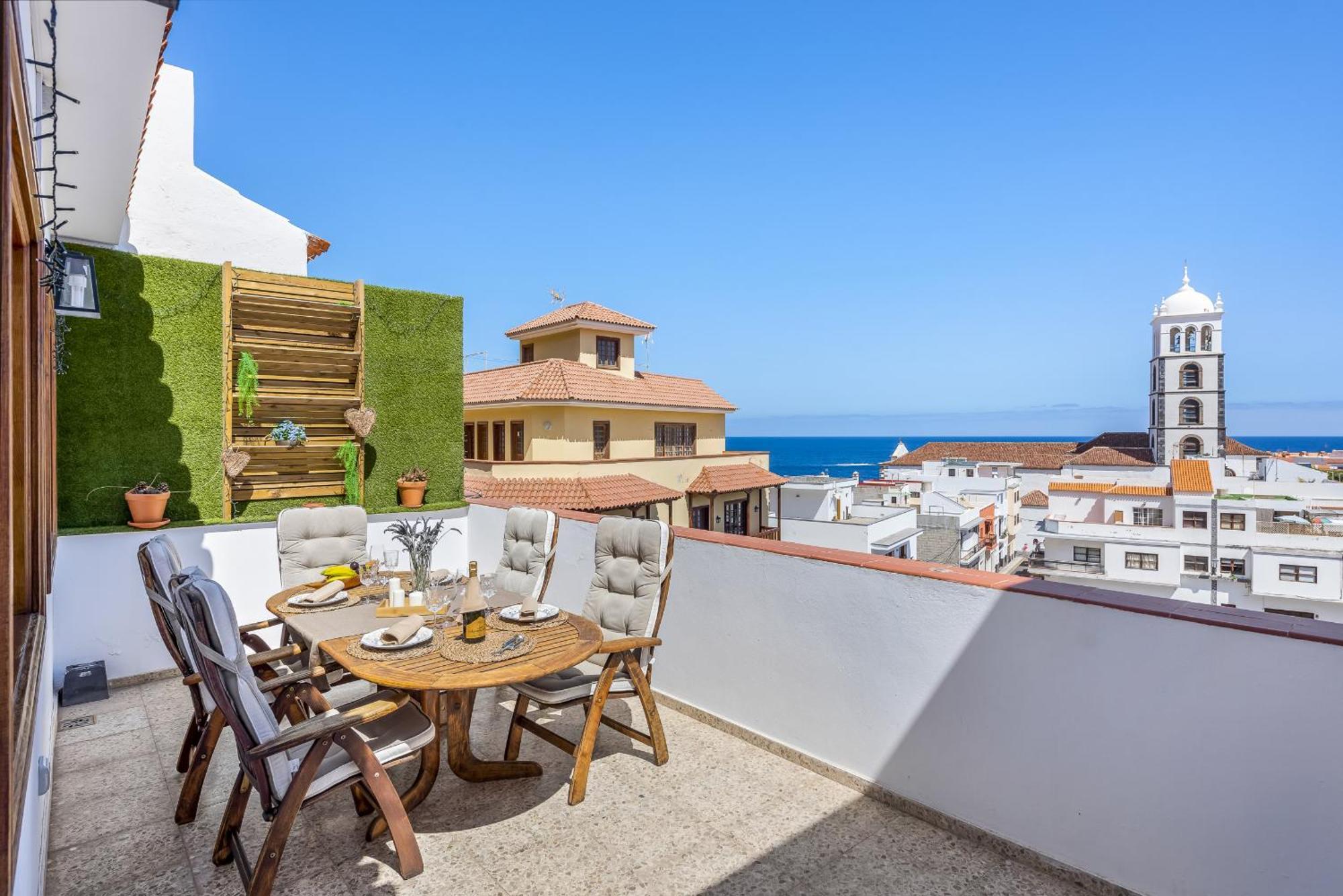 Central Penthouse, Close To The Natural Pools With Big Terrace, Ocean & City View Garachico (Tenerife) Exterior foto